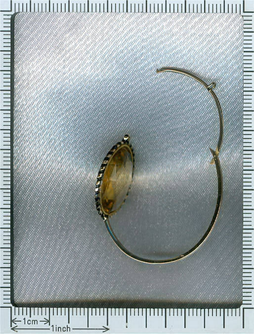 French Empire Creole earrings enamel paste stones